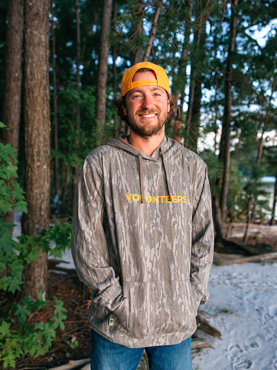 Mossy Oak Orange "Volunteers" Hooded Long-Sleeve Shirt