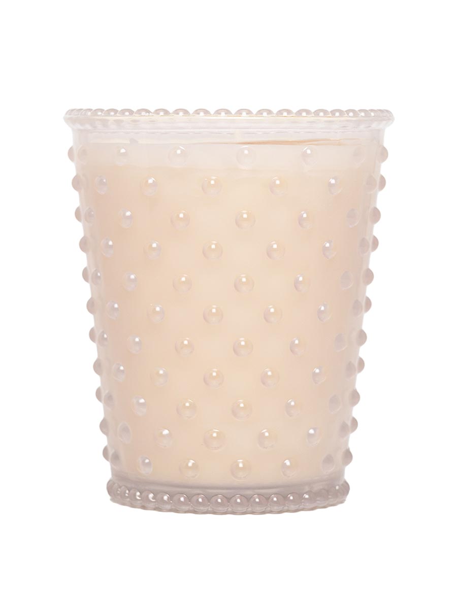 K. Hall Studio Hobnail Glass Candle 16 oz.