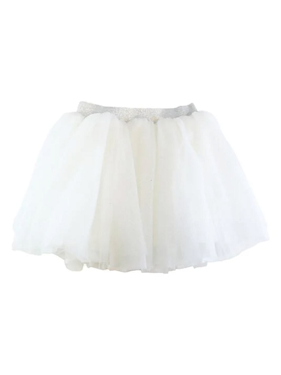 Girls White Tulle Tutu Skirt