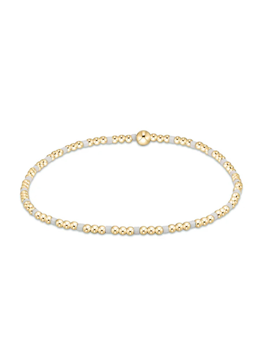 Hope Sincerity Pattern 2mm Bead Bracelet (12 Colors)