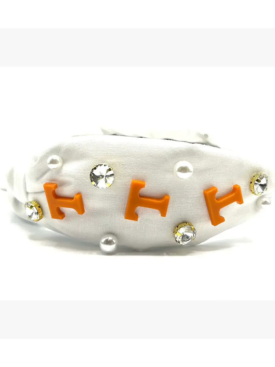 White headband with big Power T's