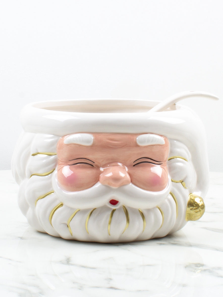 Santa punch bowl and ladle