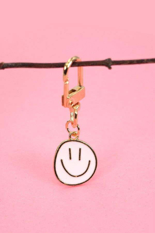 Enamel Smiley Face Keychain