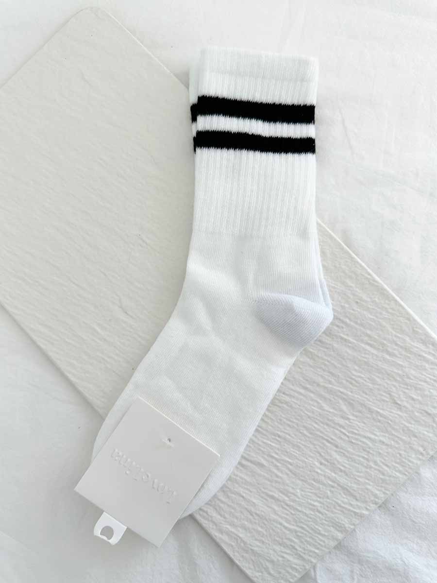 White socks with Black stripes