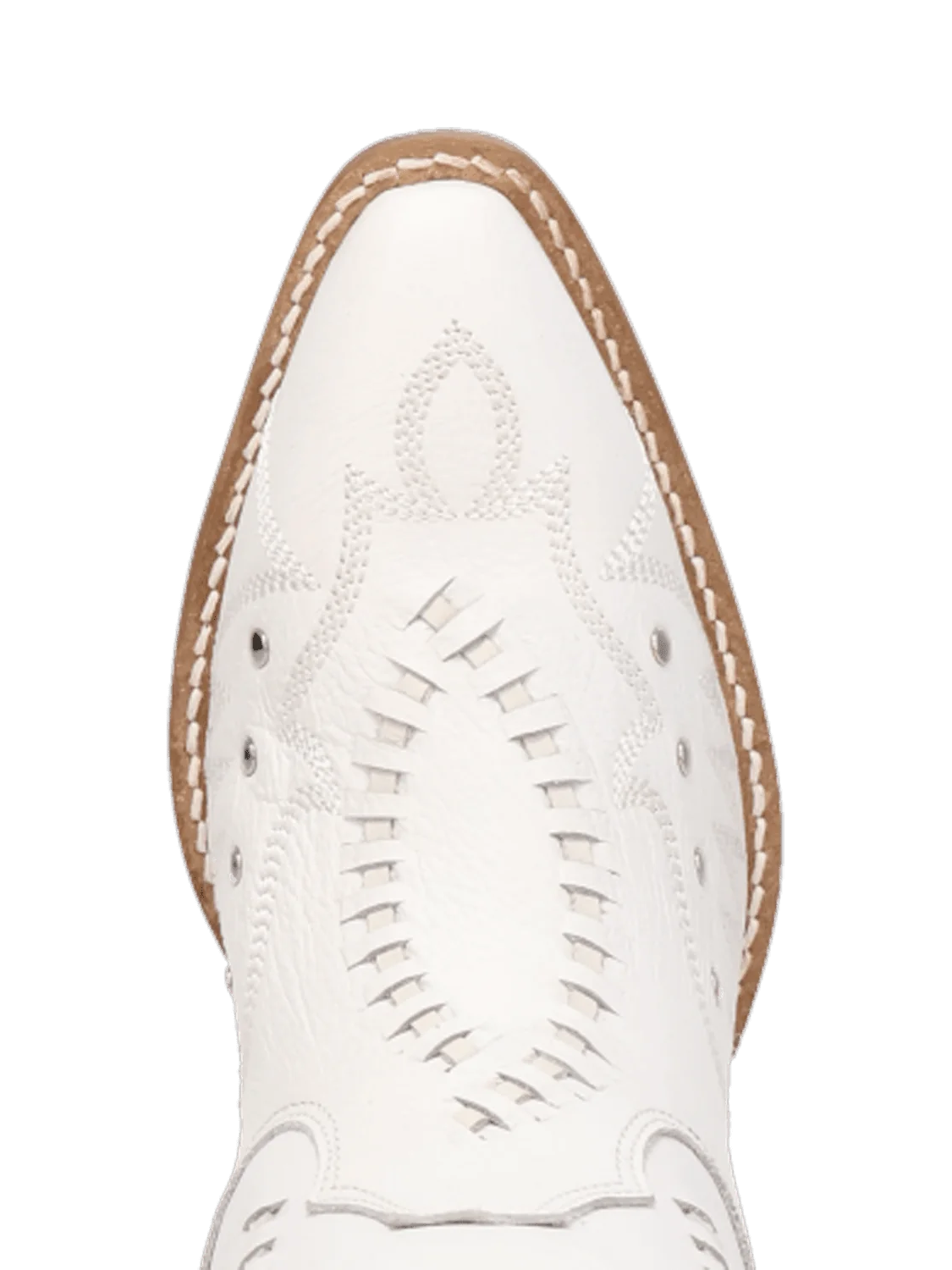 White Women's Leather Western Boot