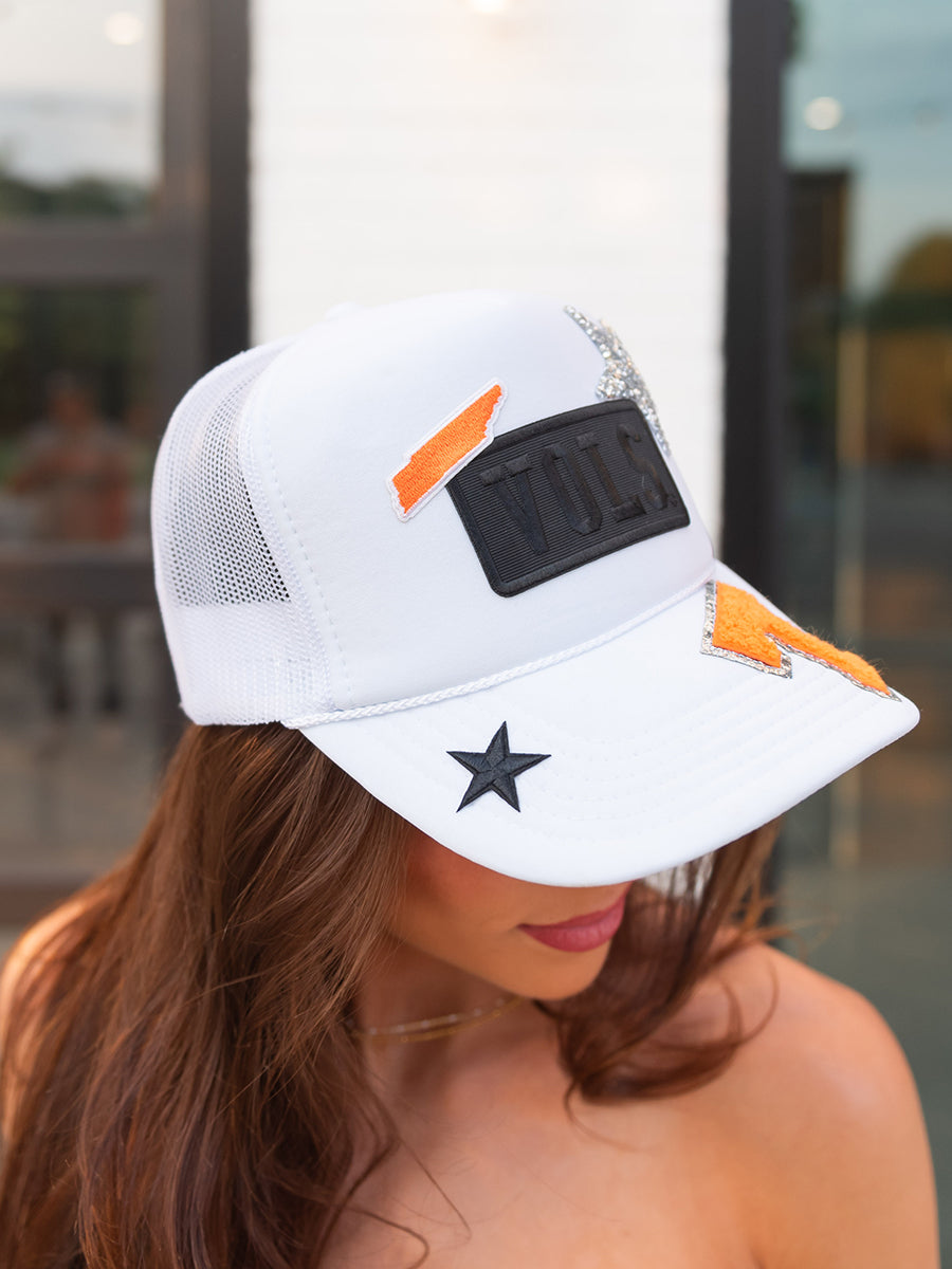 White Cap with Tennessee Patches