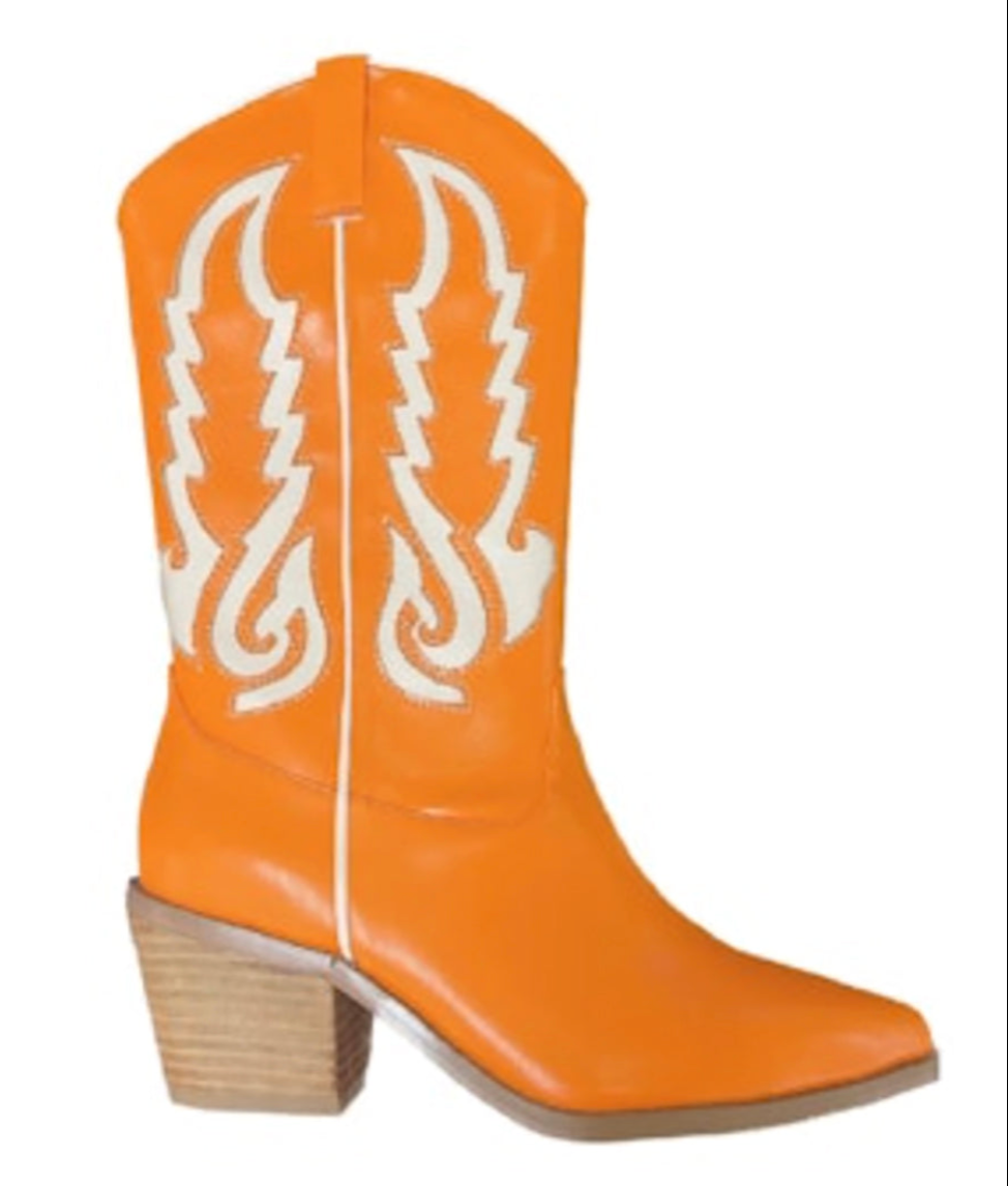 Women's Orange Western Boots