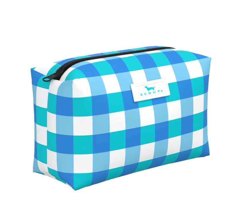 Scout Blue Checked Makeup Case