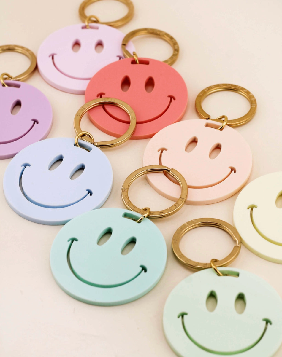 Colorful Smiley Face Keychains