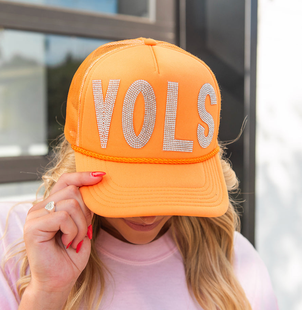 Orange VOLS Rhinestone Cap