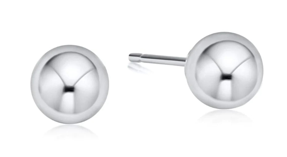 E-Newton 10mm Sterling Silver Ball Stud Earrings