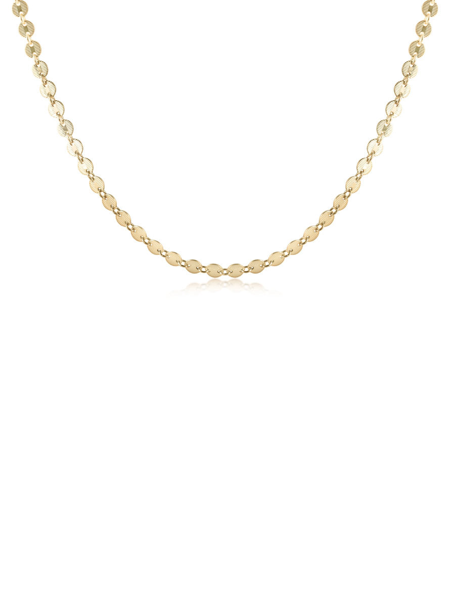 E-Newton Gold Textured Chain Necklace