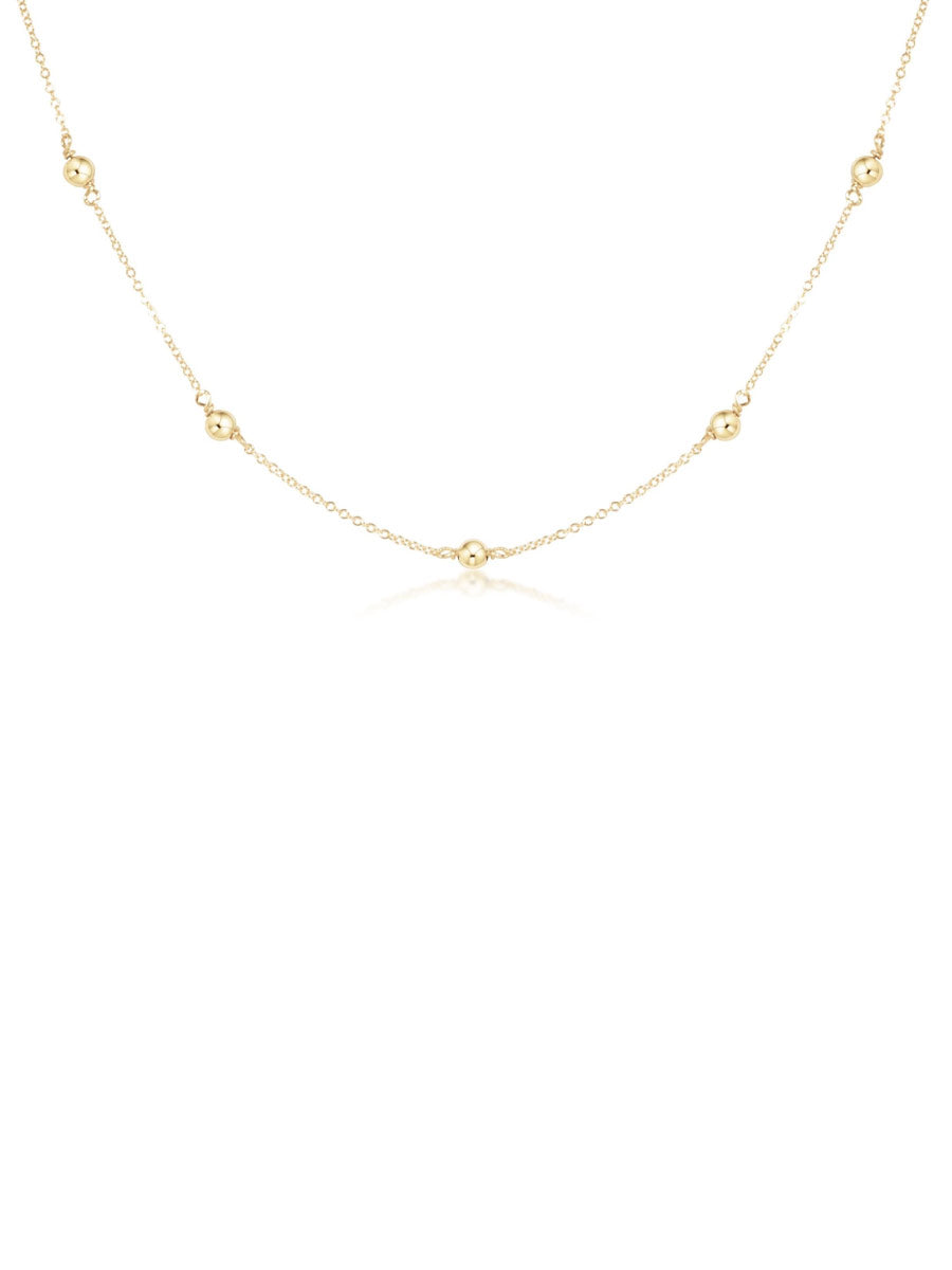 E-Newton Gold 4mm Bead Chain Necklace