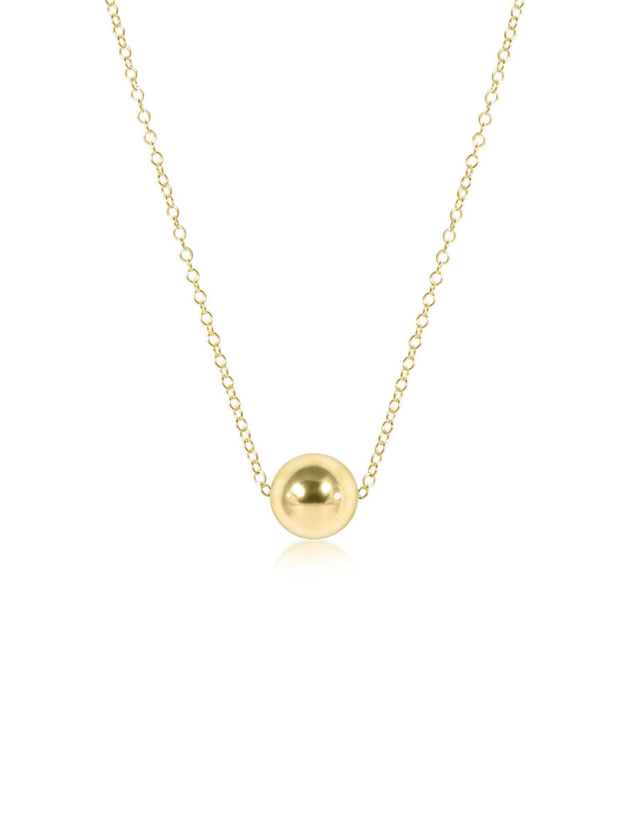 16" Classic Necklace 8mm Gold