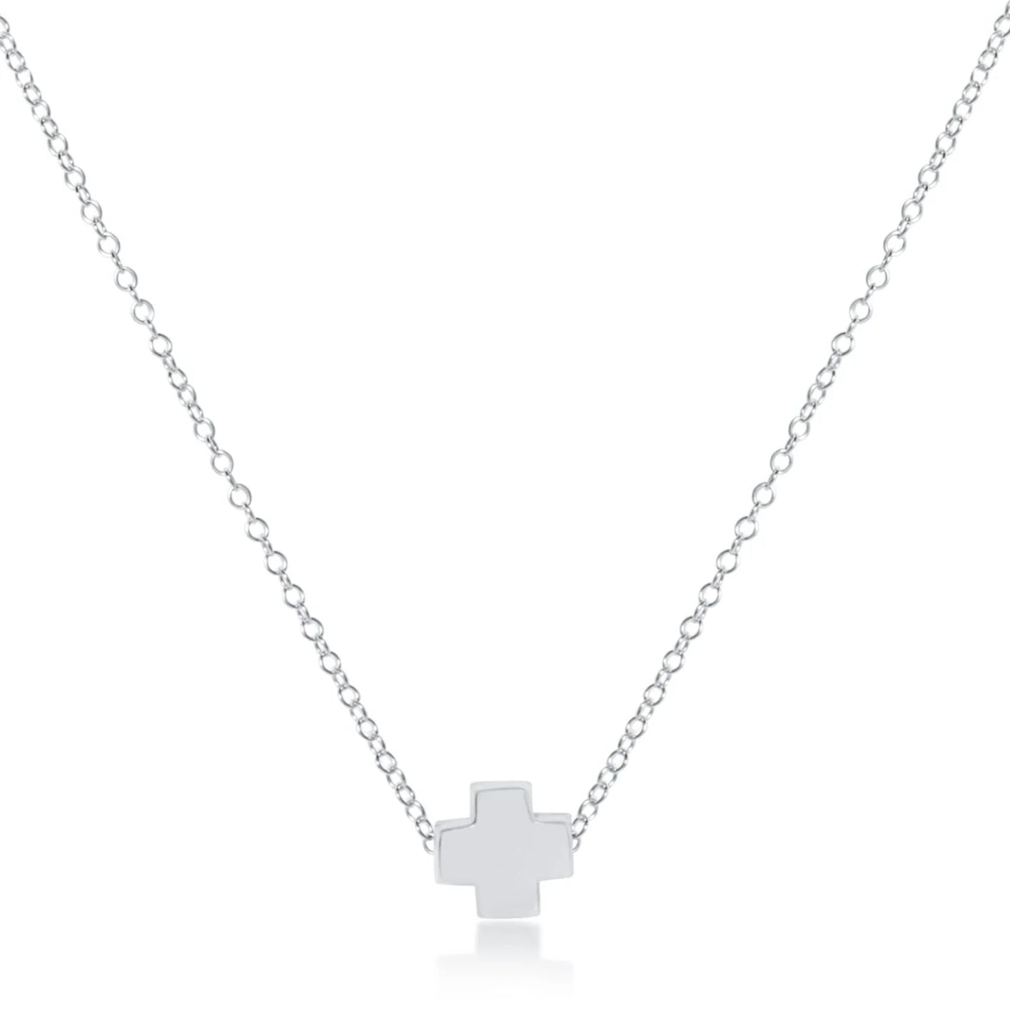 16" Signature Cross Sterling Necklace