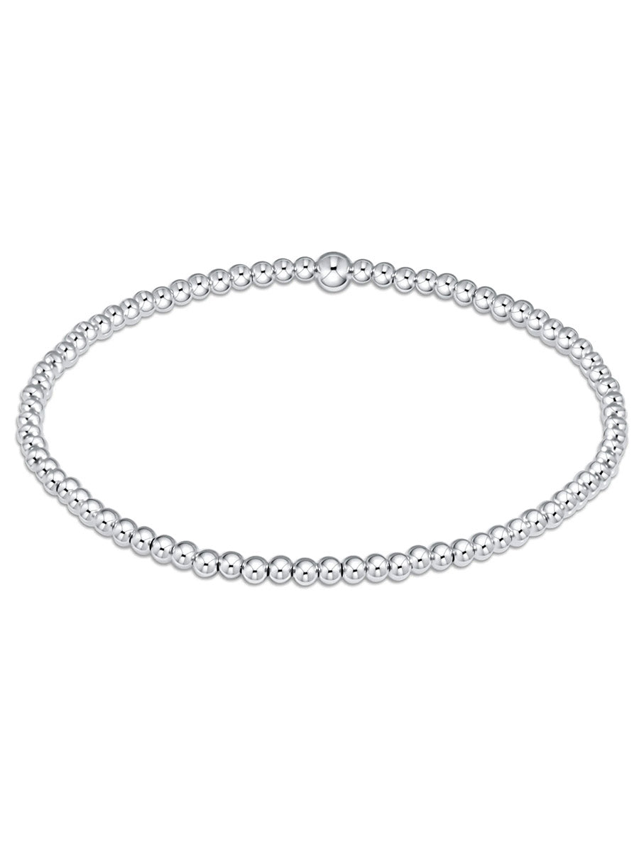 Classic Sterling Bead Bracelet (6 Sizes)