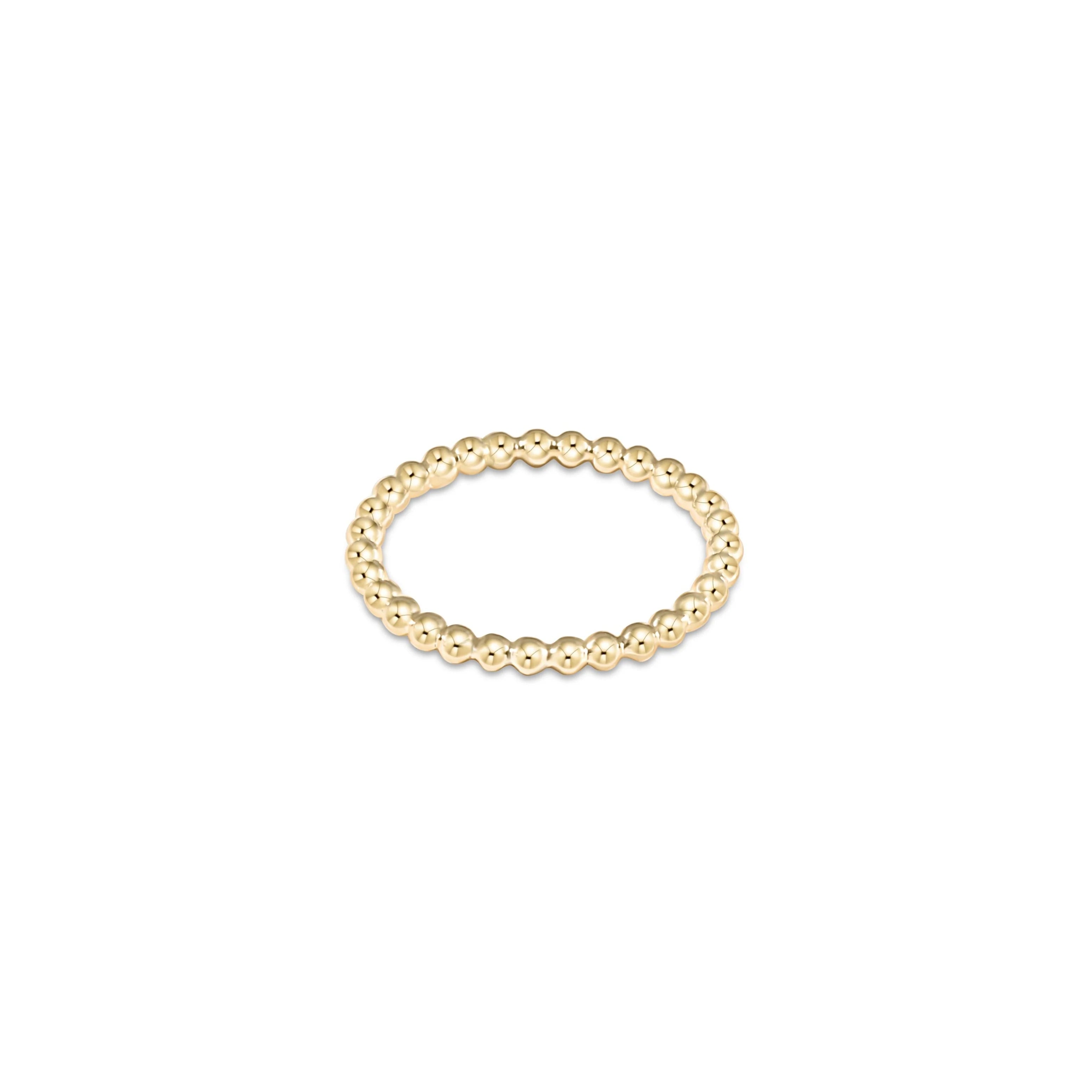 2mm Gold Bead Ring