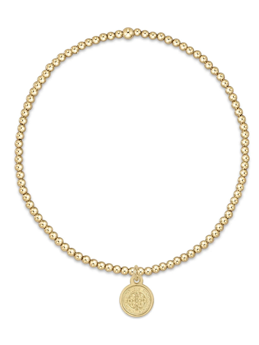 Classic Gold 2mm Blessing Small Gold Disc Bracelet
