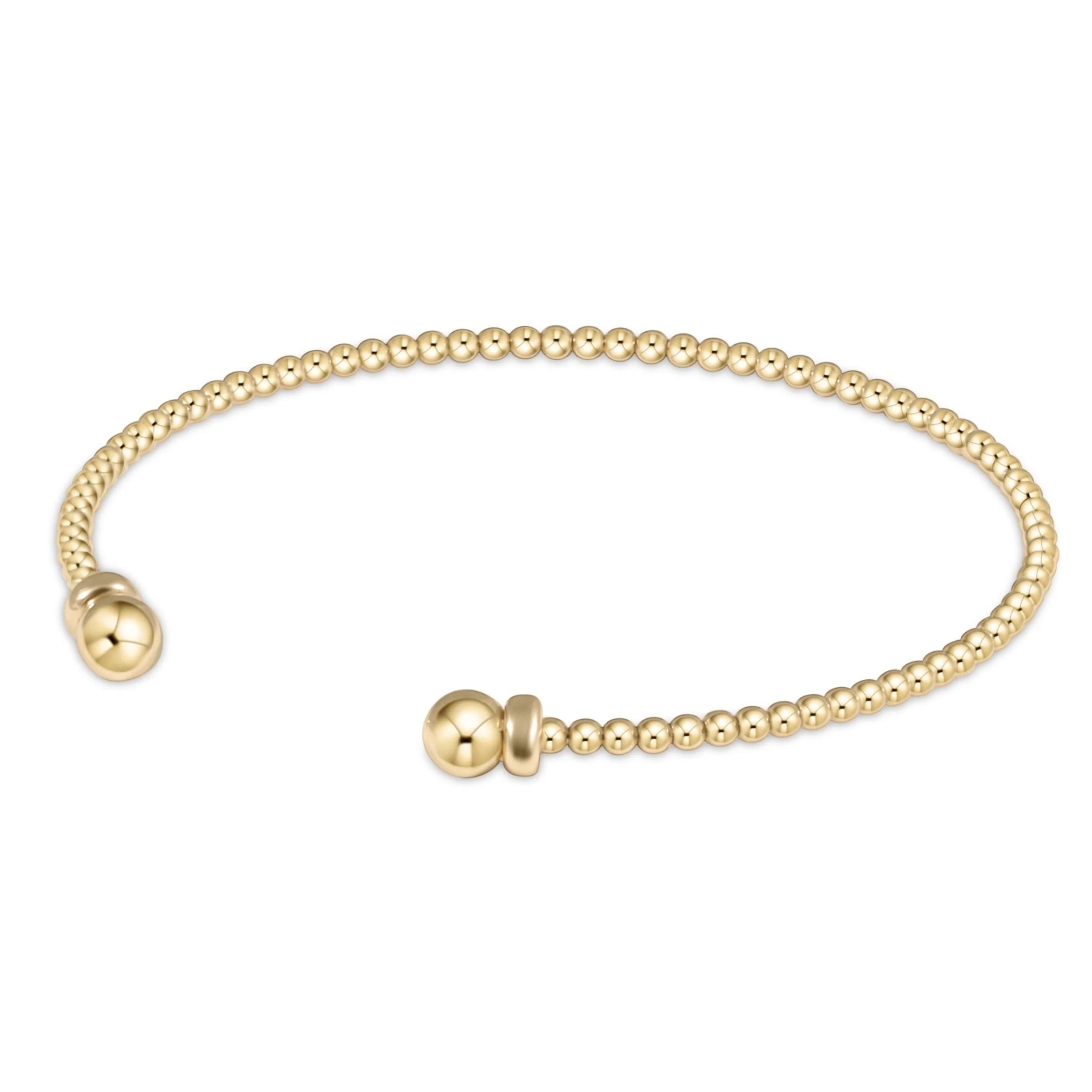 E-Newton Gold Bead Cuff Bracelet