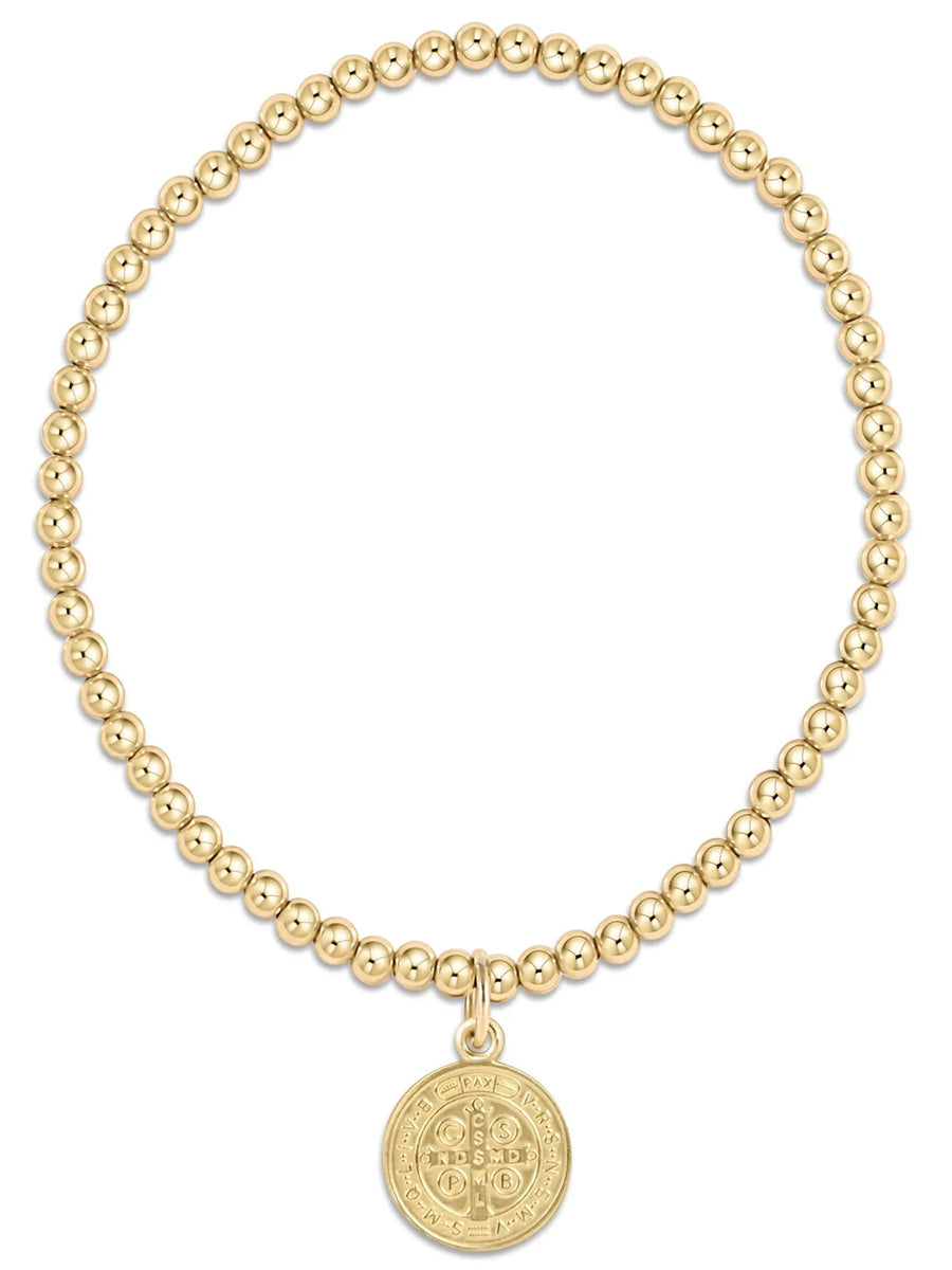 Classic Gold 3mm Blessing Gold Disc Bracelet
