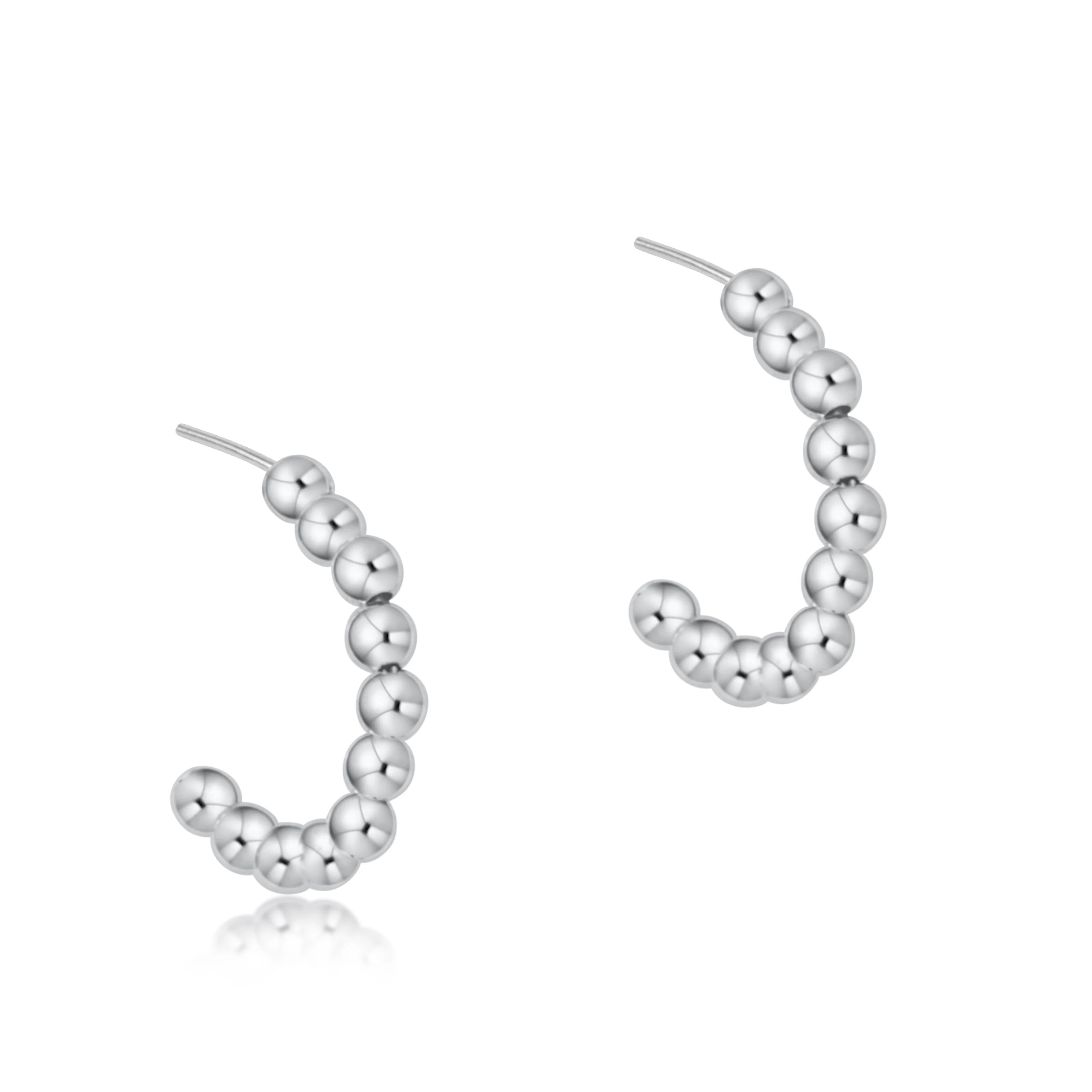 E-Newton Sterling Silver Beaded Earrings