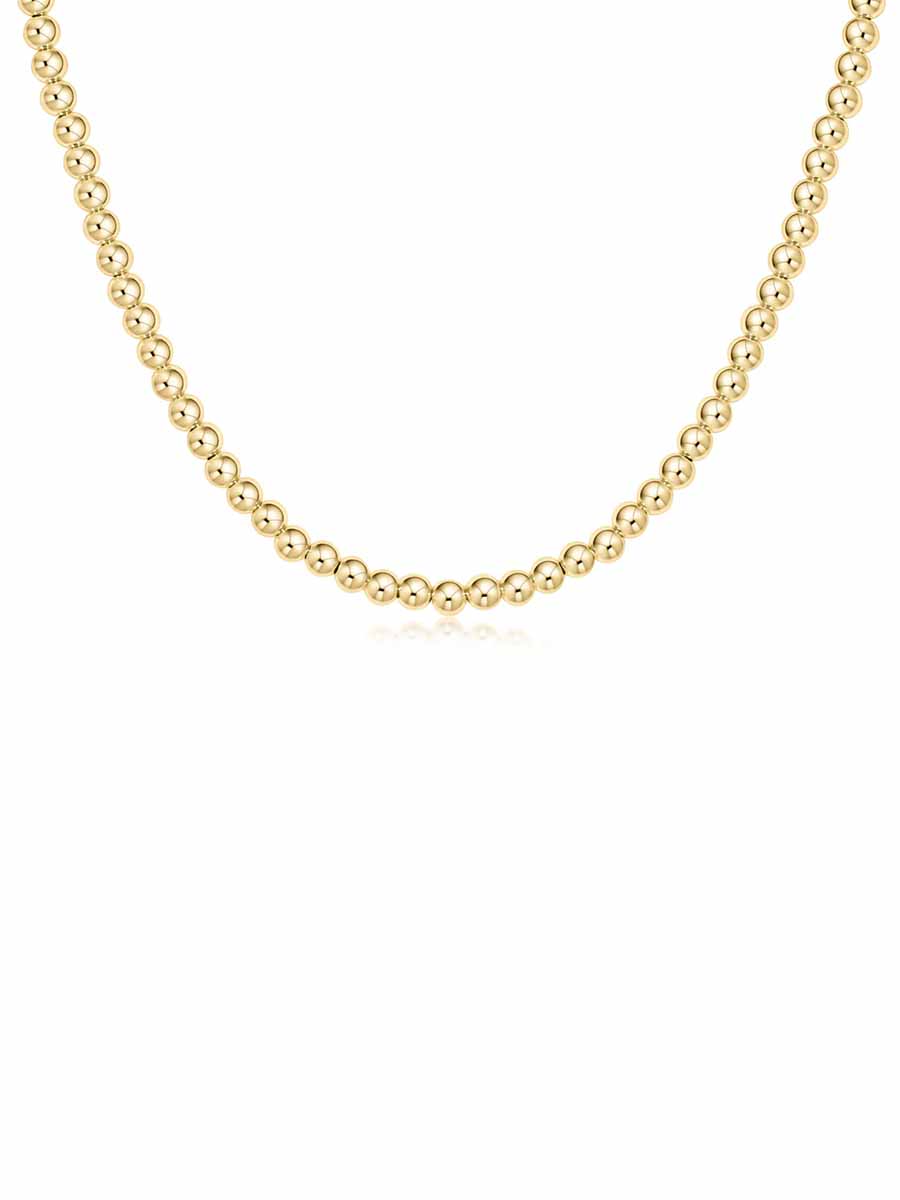 15" Choker Classic Gold Bead Necklace (2mm or 3mm)
