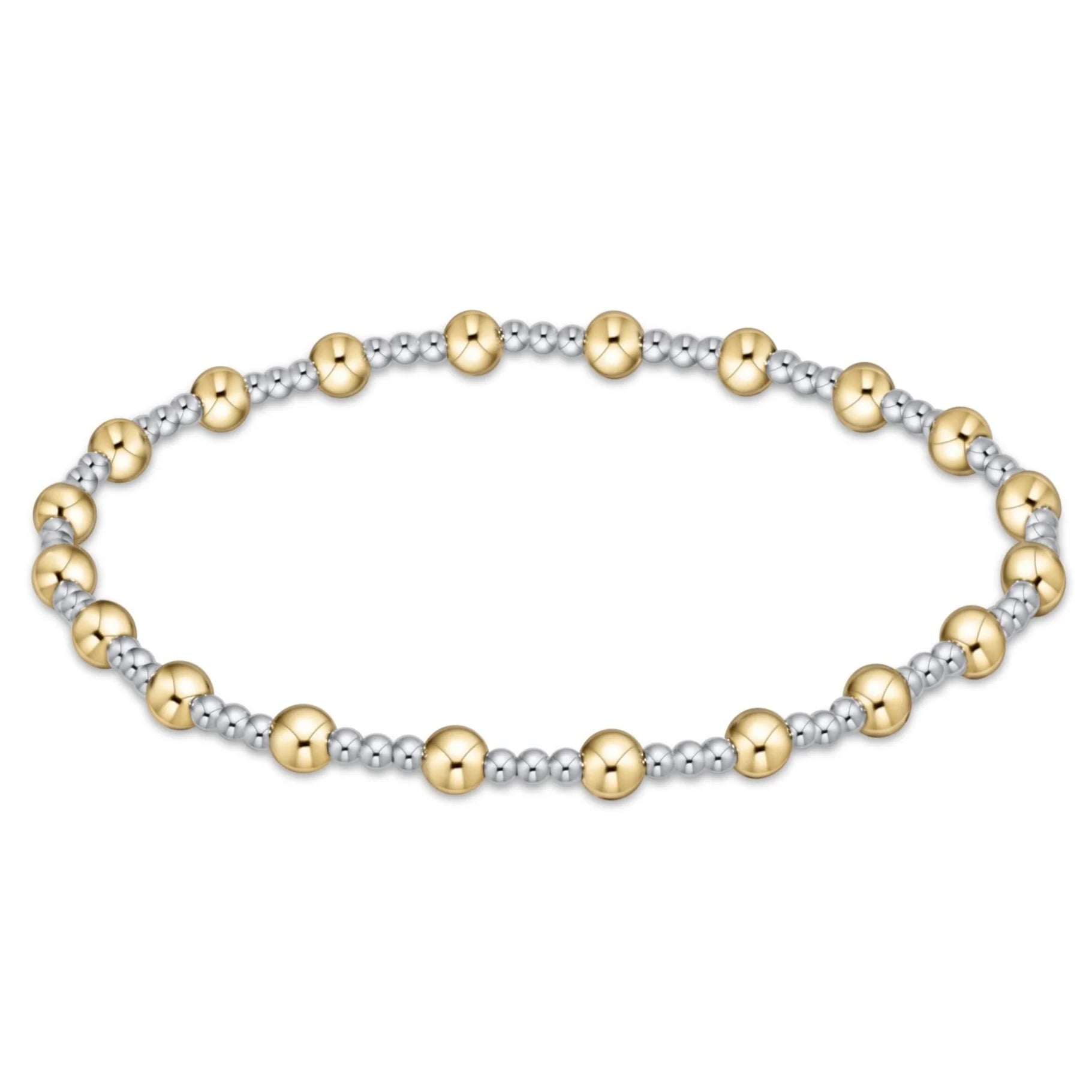 E-Newton Mixed Gold and Silver Beaded Bracelet