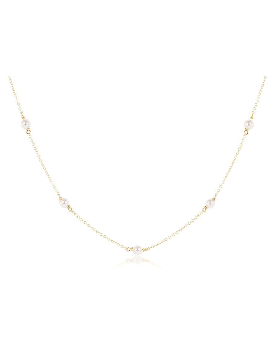 pearl and gold chain necklace