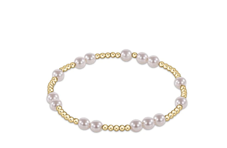 pearls and gold beaded bracelet