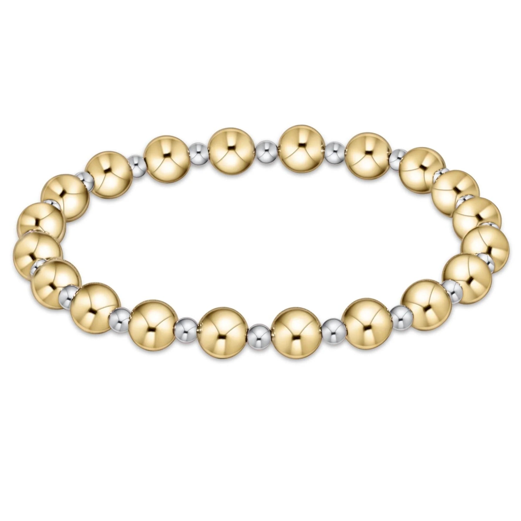 Silver and Gold Beaded Bracelet