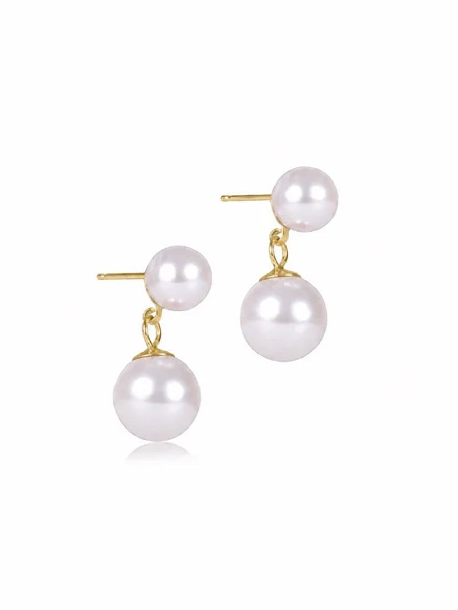 Classic Pearl Drop Stud Earring