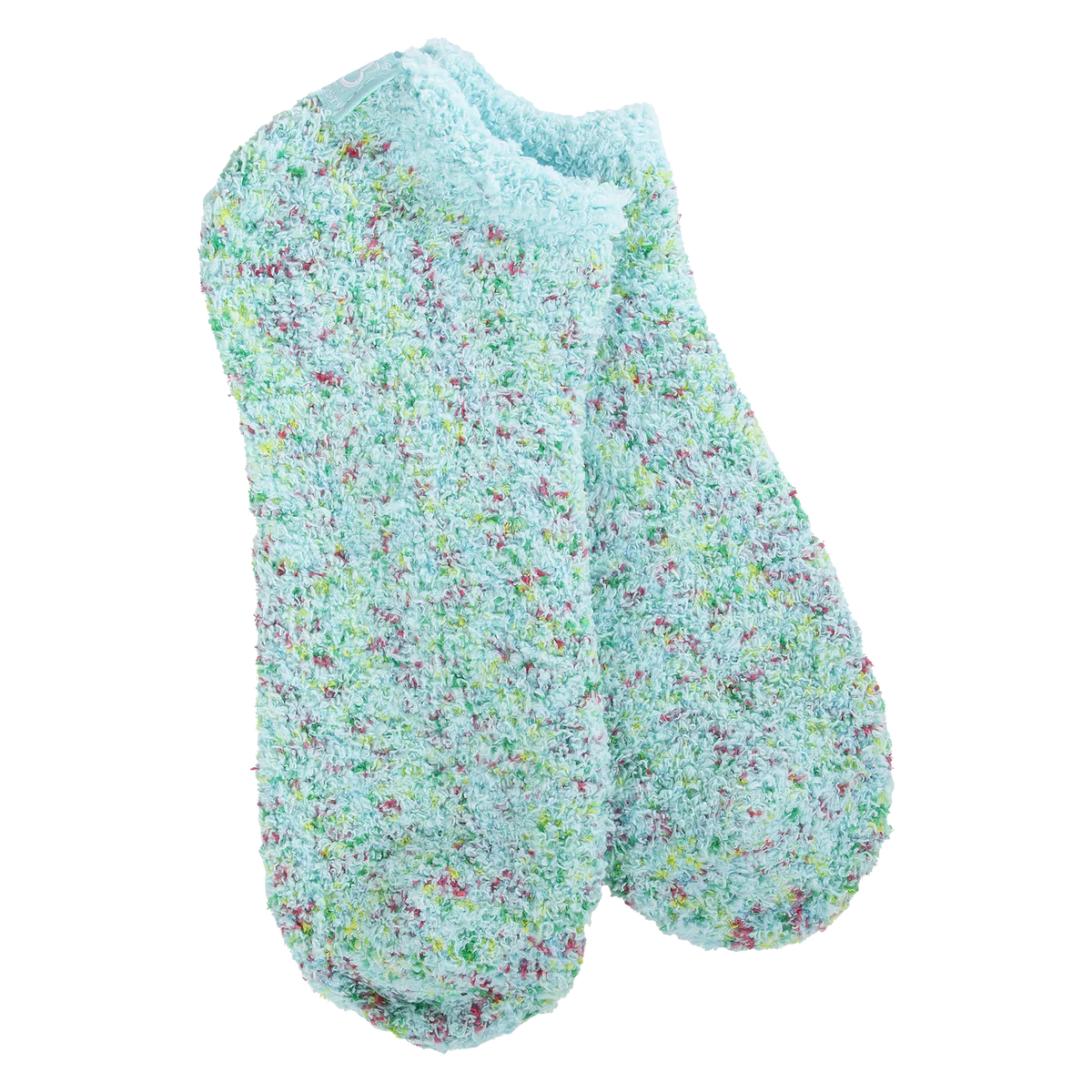 Aqua with Confetti Low-Profile Socks