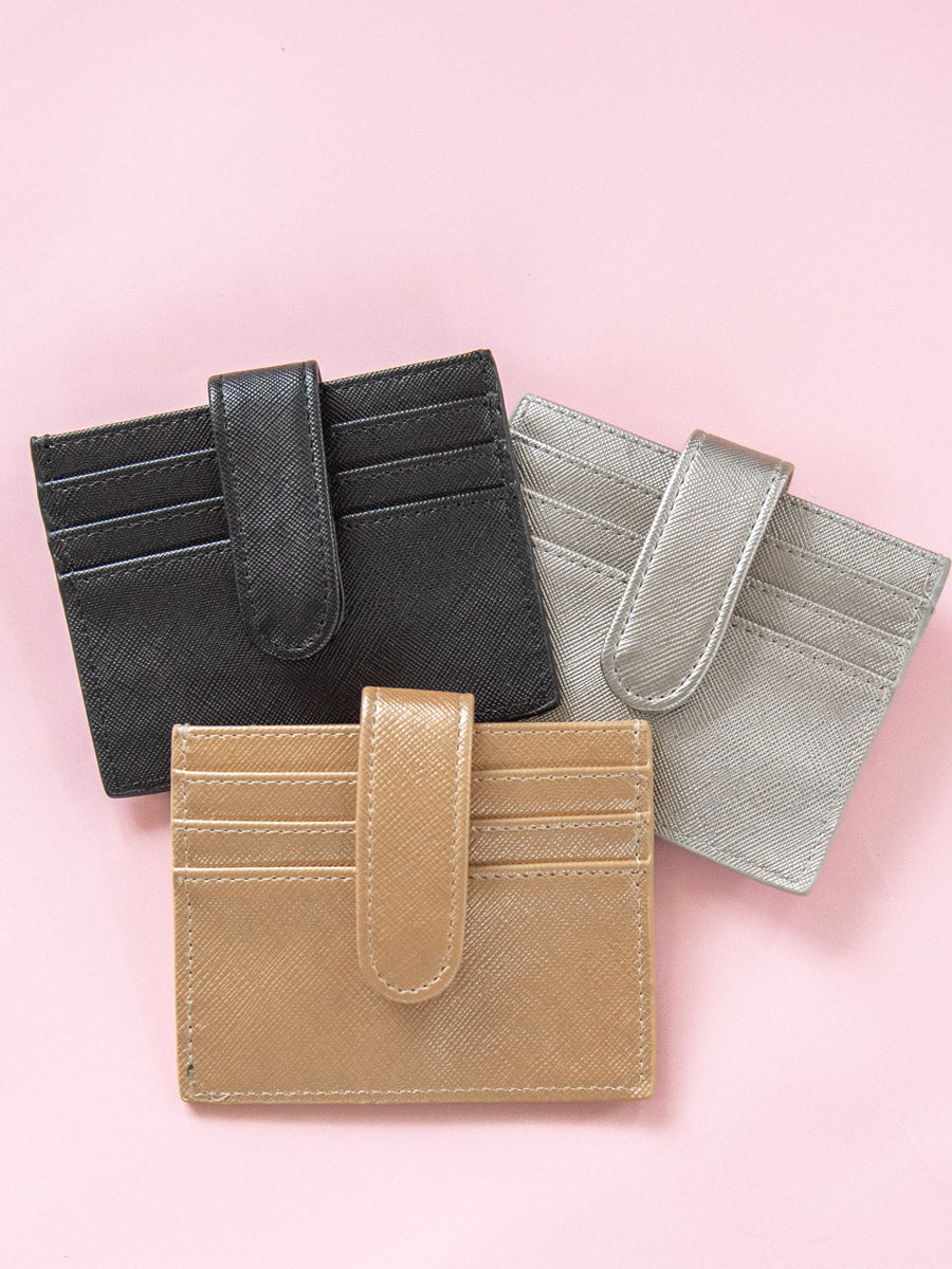 Three Colors of Small Clasped Wallets