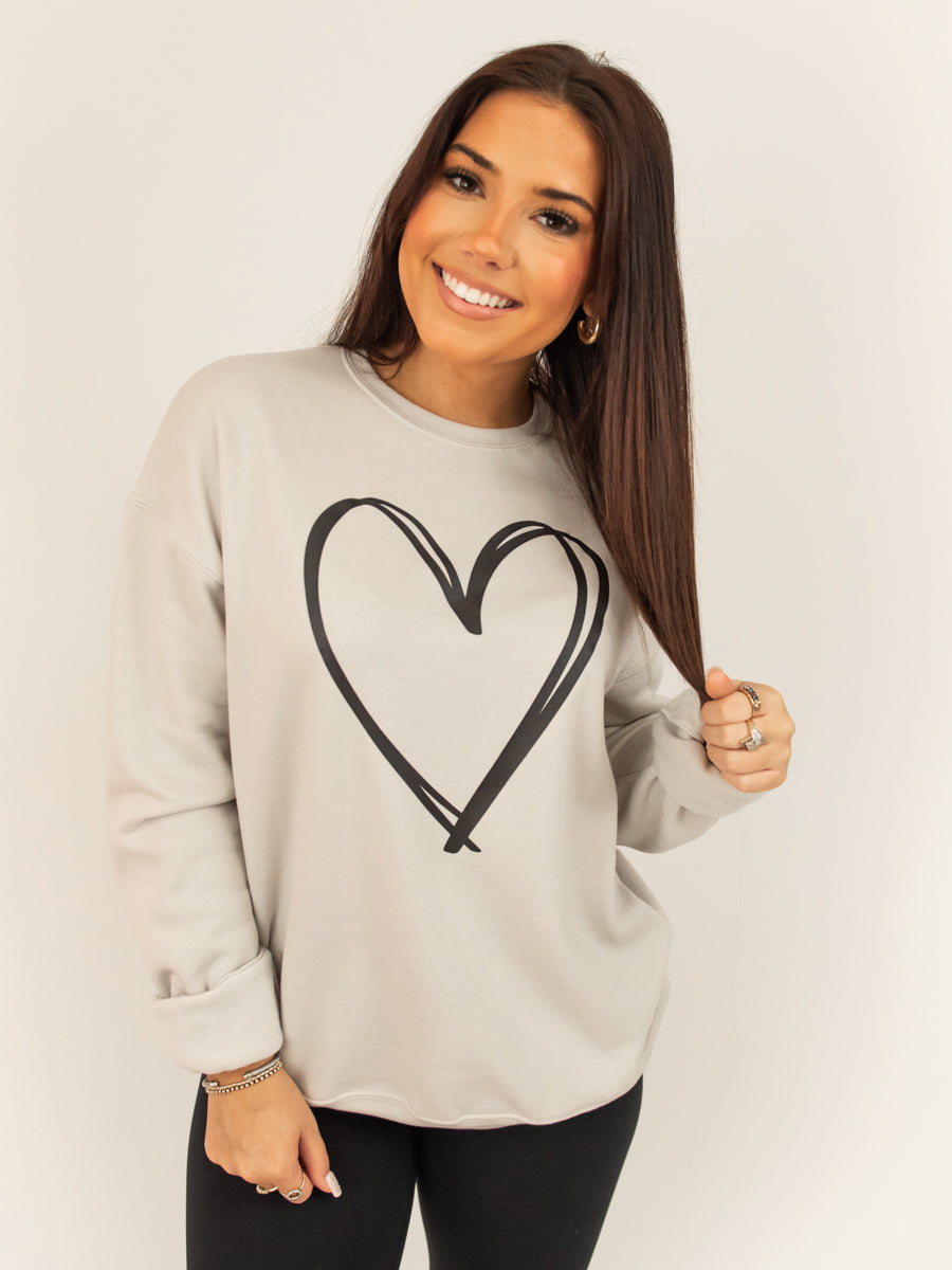 Black Heart Crew Sweatshirt