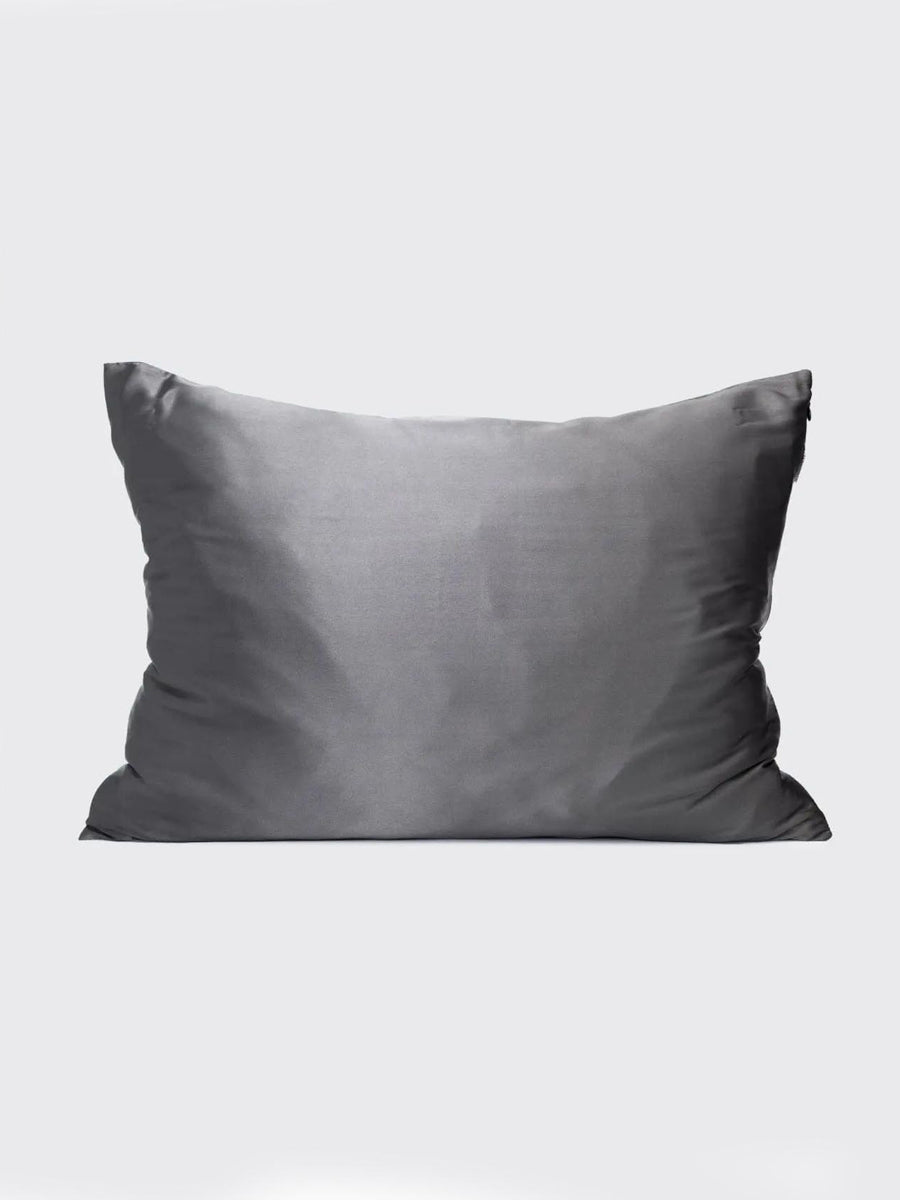 Standard Size Charcoal Grey Satin Pillowcase