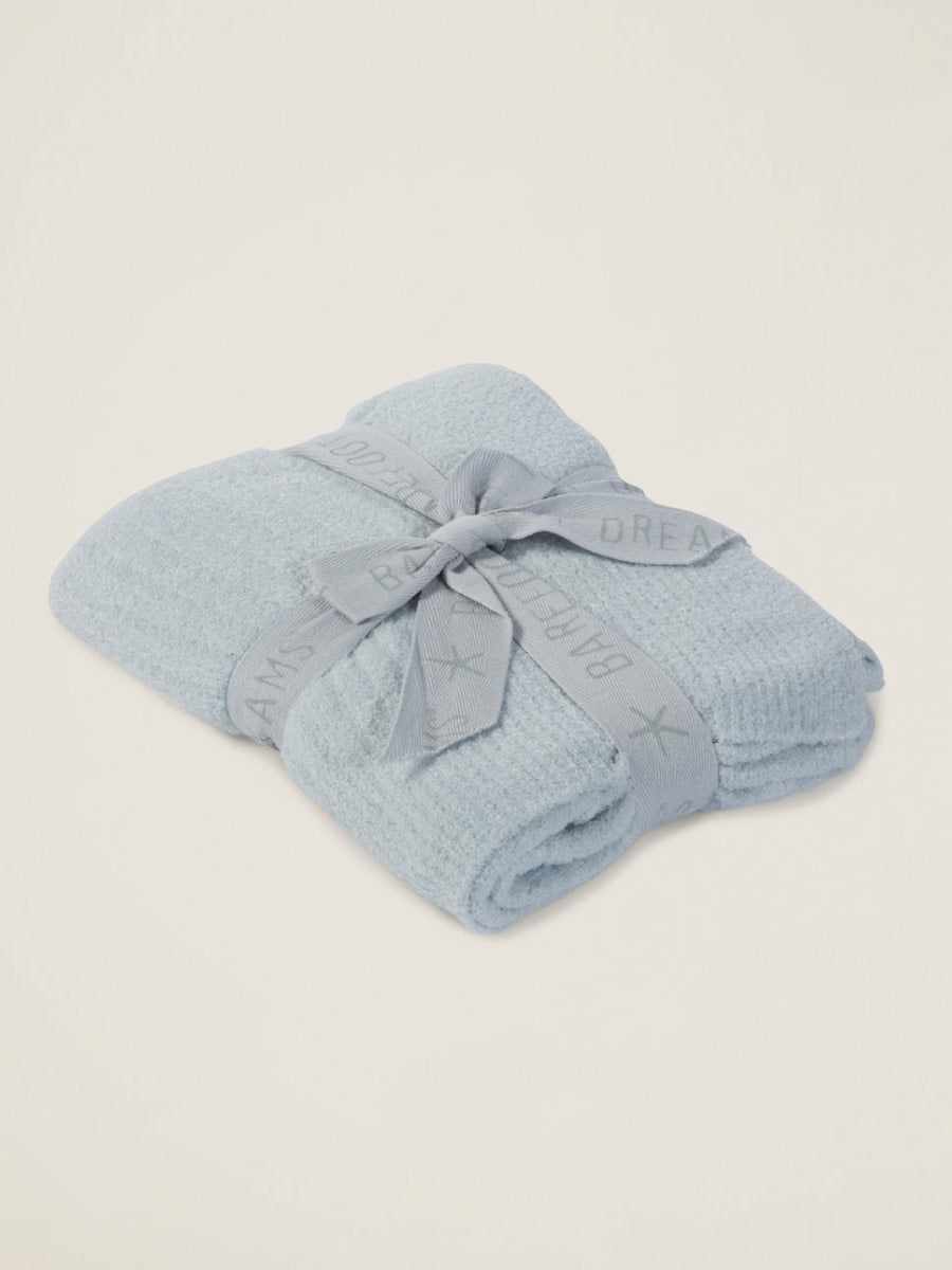 Barefoot Dreams Ribbed Blue Baby Blanket