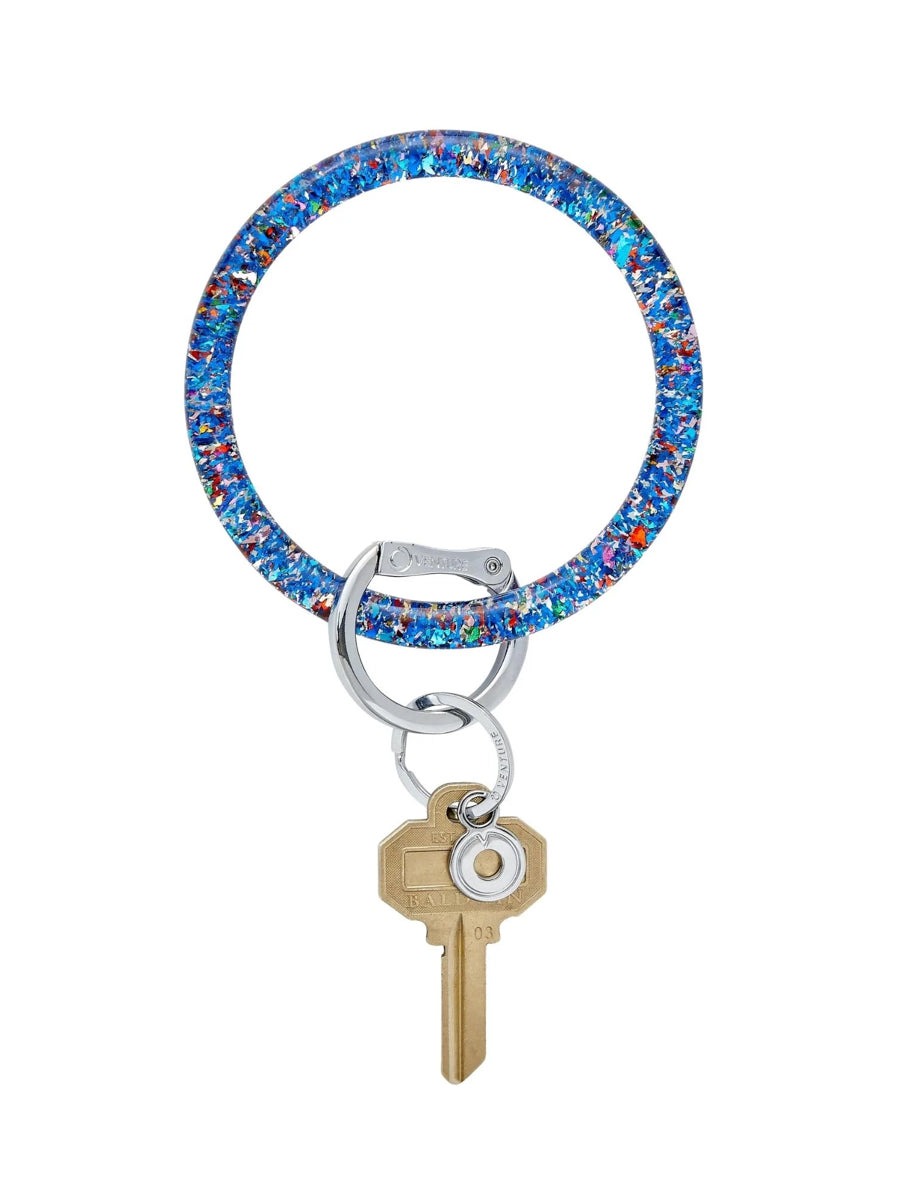 Oventure Keyring in Sparkly Blue
