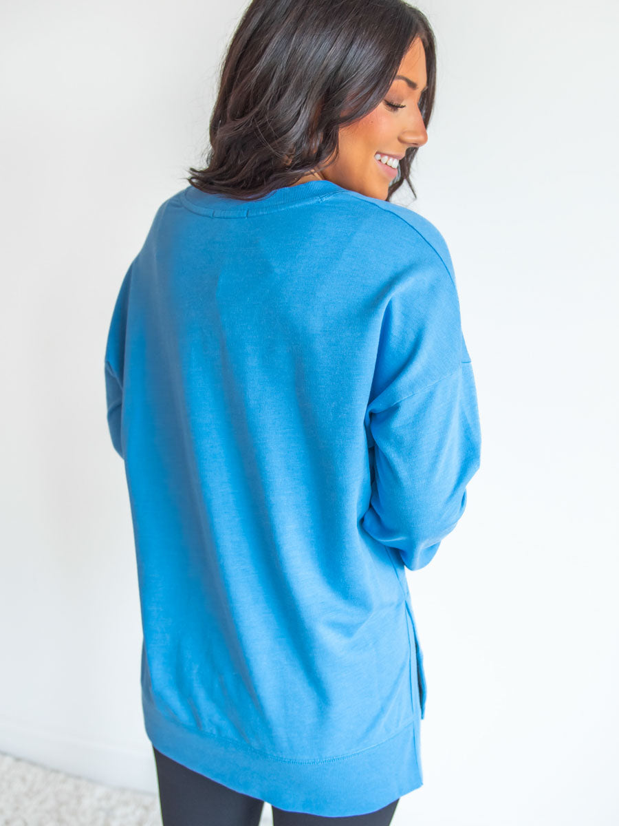 Blue Pullover Sweater