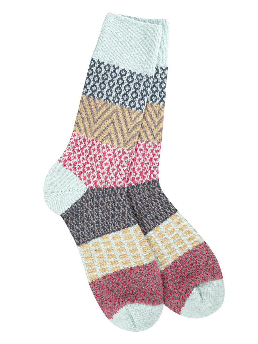 Boho Colorblock Pattern Long Socks