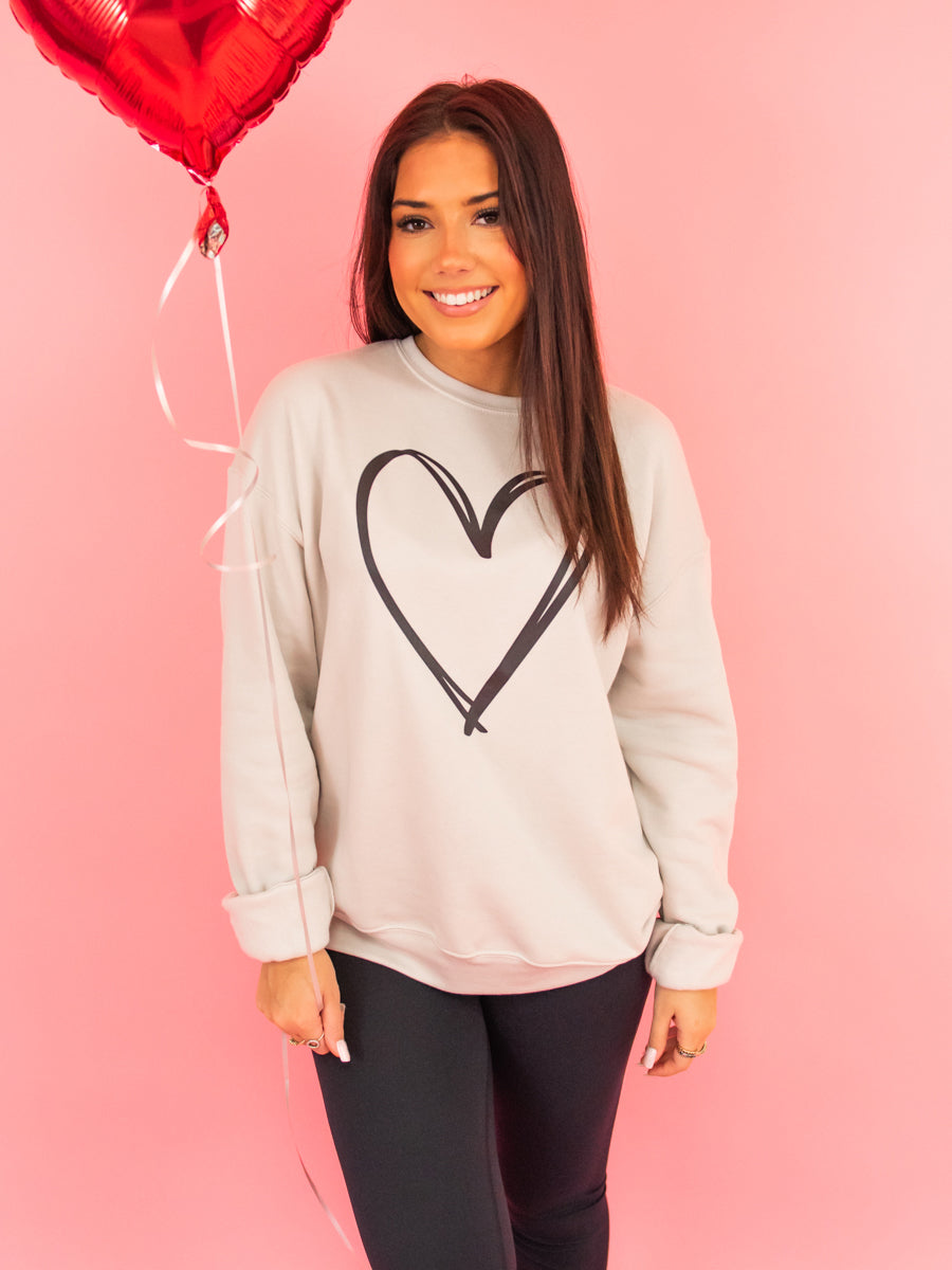 Black Heart Crew Sweatshirt