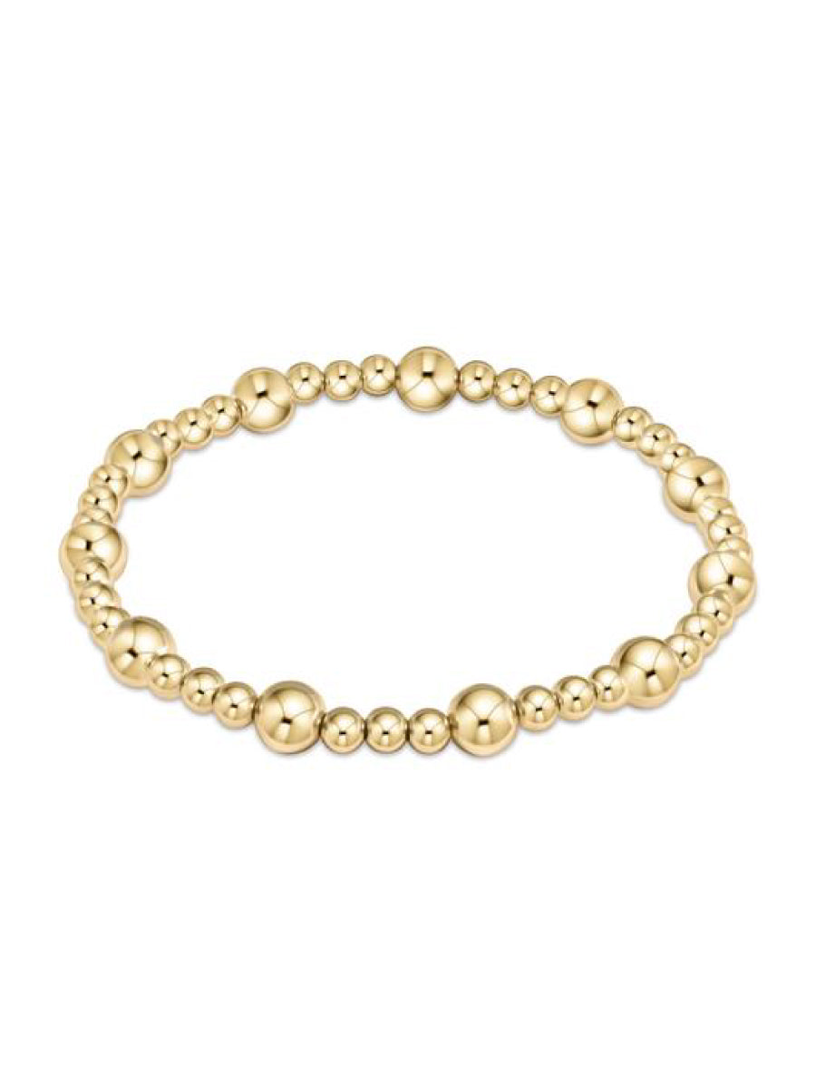 Mixed Size Gold Bead Bracelet