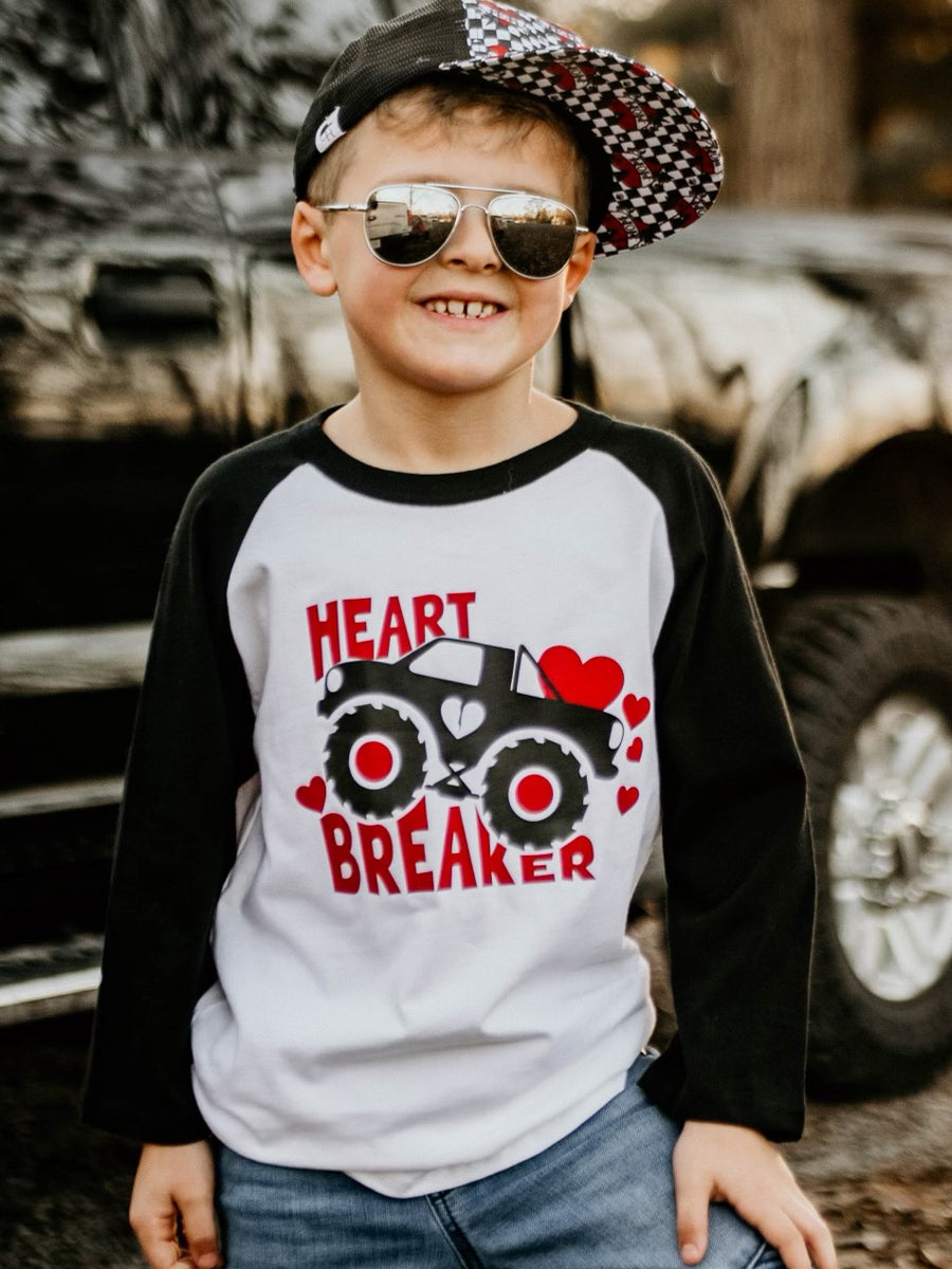 Heart Breaker Truck Raglan, Toddler & Youth