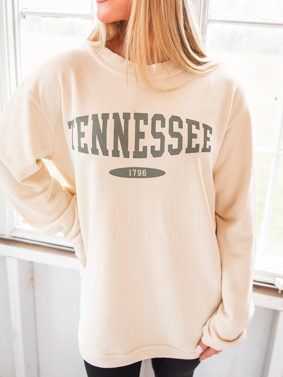 Tennessee 1796 Ivory Crew Sweatshirt
