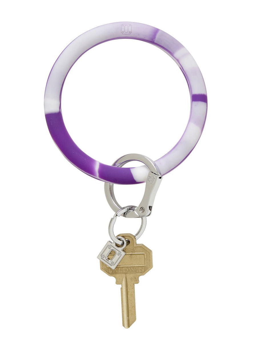 Purple Marbled Silicone Oventure Keyring