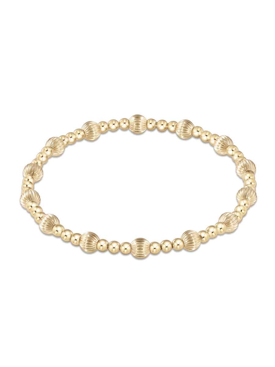 Gold Bead and Textured Bead Bracelet