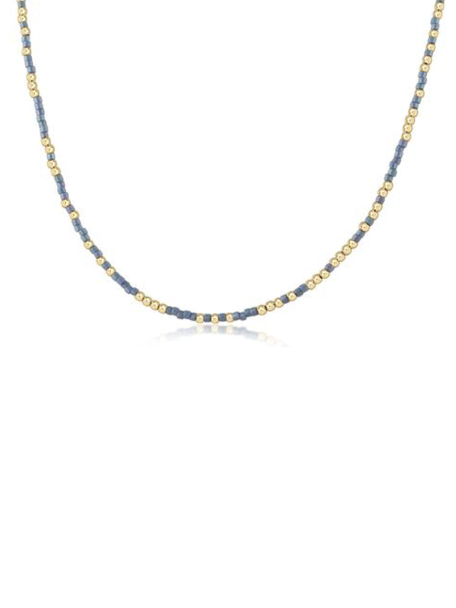 E-Newton Blue Bead Choker Necklace