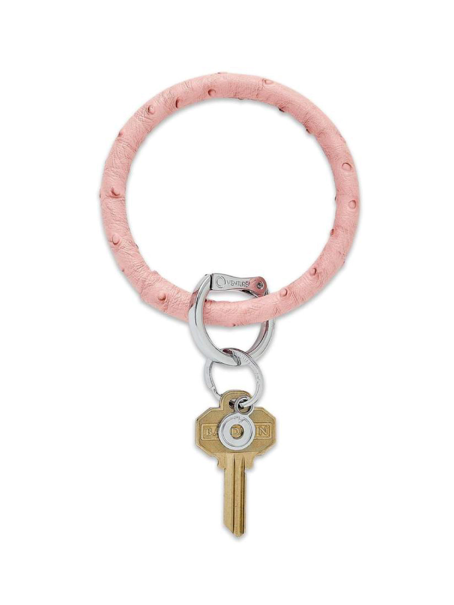 Oventure Keyring in Ostrich Dusty Rose