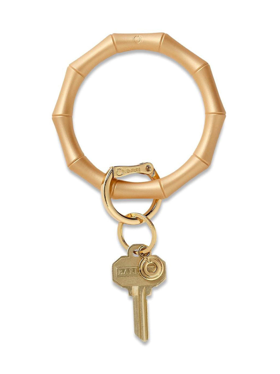 Oventure Keyring in Gold Bamboo Style