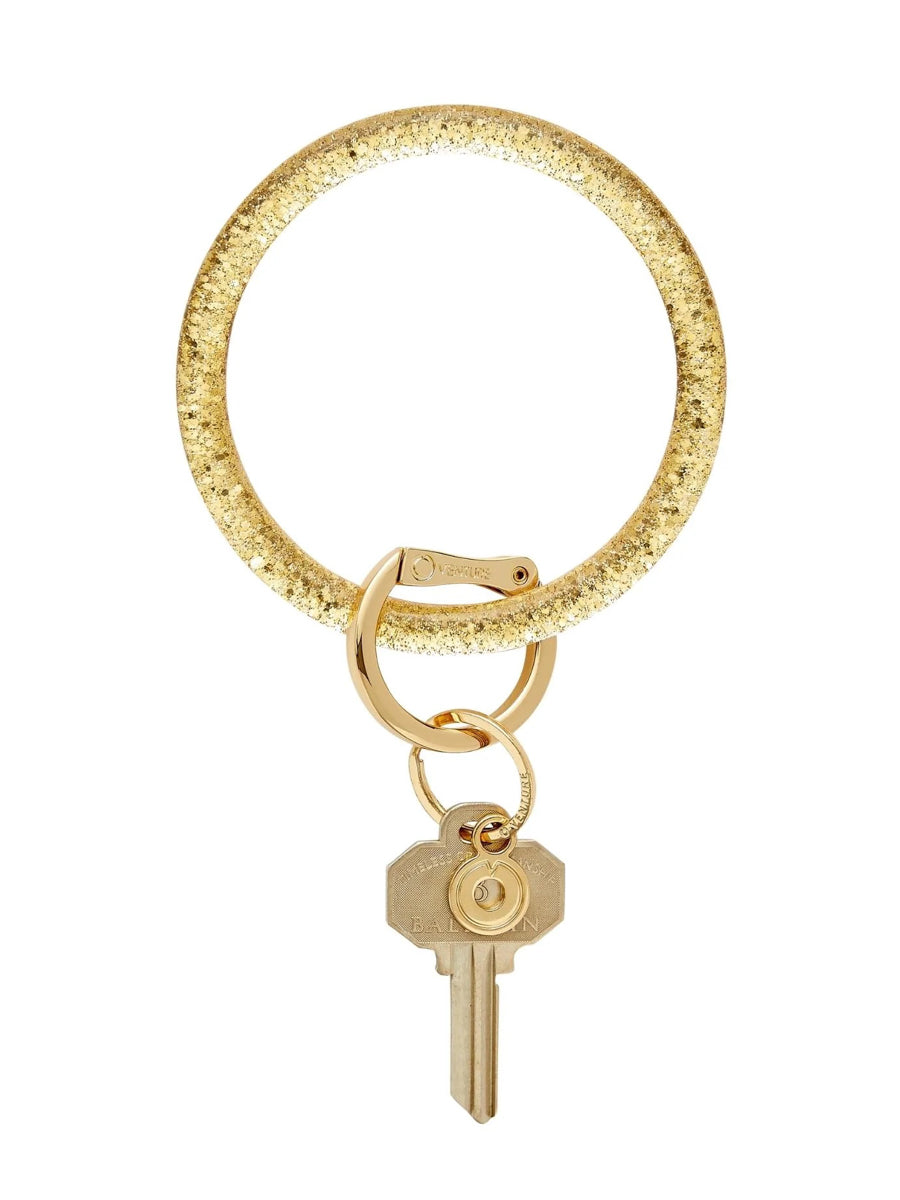Oventure Keyring in Sparkly Gold