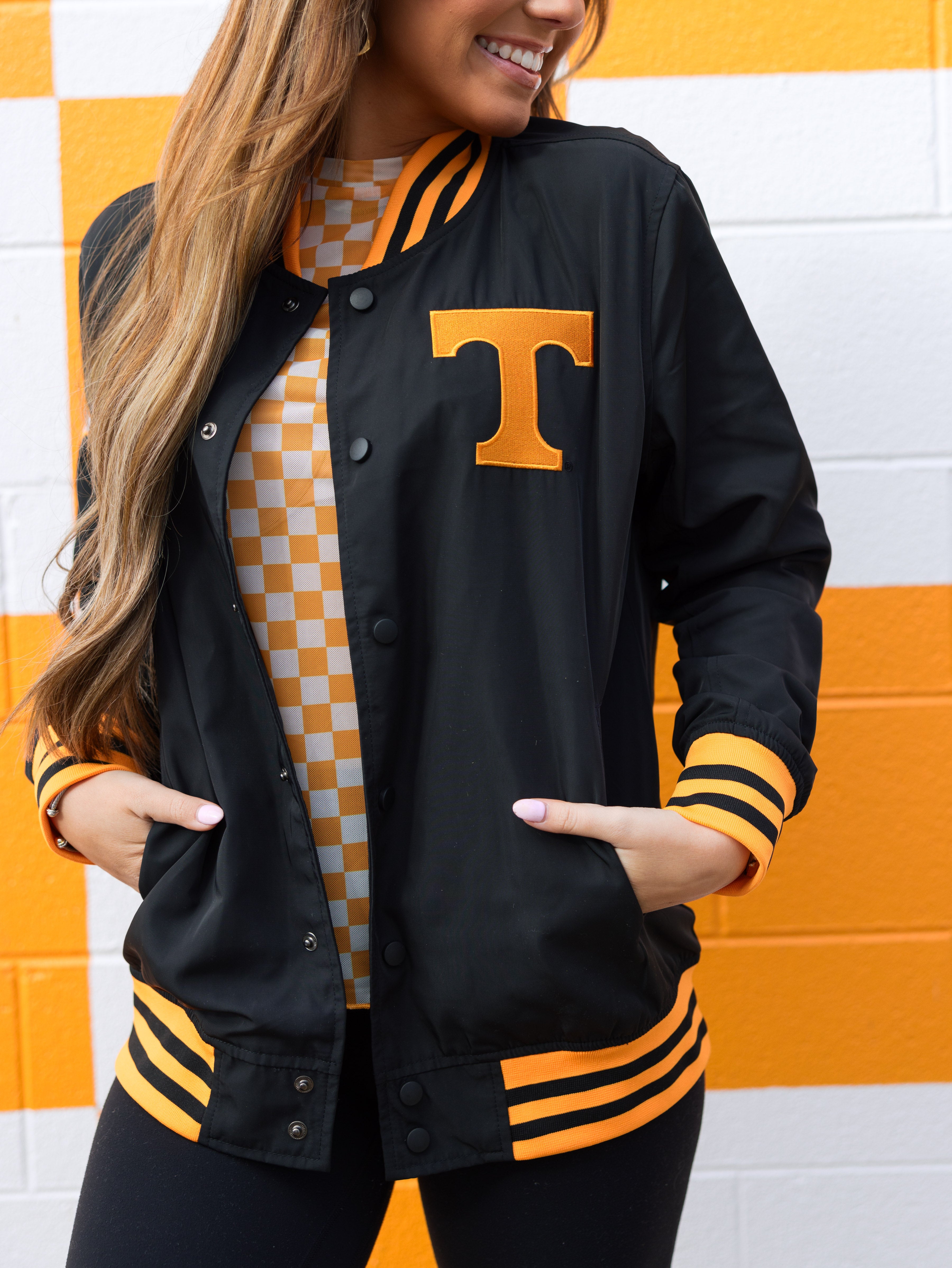 Tennessee Vols Black "Dark Mode" Bomber Jacket